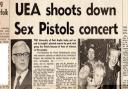 The Sex Pistols were due to perform at the UEA in 1976