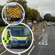 A man was taken to hospital after a crash in Boundary Road