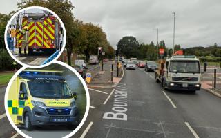 A man was taken to hospital after a crash in Boundary Road