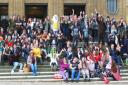 Just under 100 students and staff from Sewell 6th Form Centre (part of Sewell Park College) took part in a charity sponsored walk from the school to City Hall
