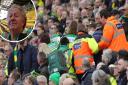 Anthony Wyatt, inset, who collapsed during Norwich City's 4-1 win over Cardiff on February 17 is 