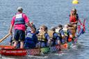 The Dragon Boat Race is taking place in Riverside