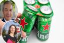 Nigel Farage and Victoria Macdonald (inset) discussed the news that Heineken would be reopening 62 closed pubs