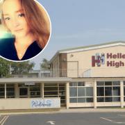 Lisa Hall, inset, has slammed Hellesdon High School's toilet locking policy after her daughter and a friend were trapped for more than an hour, however the school has fired back saying the pupils had 