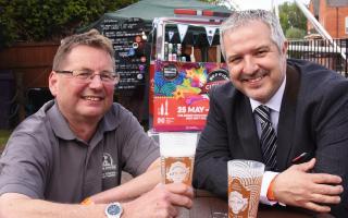 David Holliday, left, and Phil Cutter, co-founders of the City of Ale festival (Image: Denise Bradley/Newsquest)
