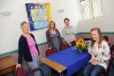 The United Reform Church has had some refurbishment work enabling them to build new kitchen facilities and a meeting room.Secretary Gabrielle Pagan with centre users Steph Richardson of Intergrate Youth for Christ, Karen Turnbull, youth and schools worker
