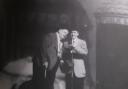 A rare picture of Laurel and Hardy on stage at the Hippodrome 70 years ago