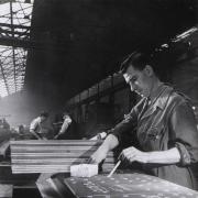 Walter Nurnberg’s photograph of George Thomas Fisher marking steel at Boulton and Paul in 1947/8 which brought back so many memories
