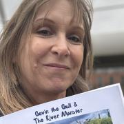 Sally Lloyd with her new Norwich-based book Gavin the Gull and the River Monster