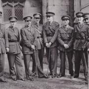Royal Norfolk officers in England before heading out to India en route to Kohima. Among those pictured are Sammy Horner, second from the left, Jack Randle, third from the left, and John Howard, second from the right
