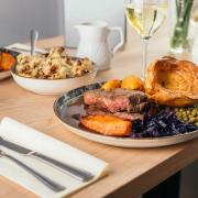 A beef sirloin roast dinner from Bond No.28 Tombland Picture: Nathan Neeve