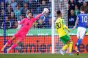 Angus Gunn thwarted James Maddison with a superb stop in Norwich City's Premier League game at Leicester City