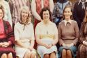 Helping others: Margery Ellson (front, centre) instilled a passion for reading and writing in her pupils. She is pictured with colleagues during her time as a teacher in the 1970s