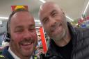 Security guard Gary Middleton was among those who met John Travolta at Morrisons supermarket in Fakenham, Norfolk.
