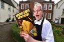 Richard Hughes from The Assembly House with one of the stranger books from his cookery book collection