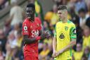 Ismaila Sarr, left, scored twice as Watford won 3-1 at Carrow Road in September but is injured for the return fixture against Norwich