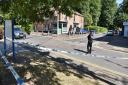 The police cordon around woodland on Adelaide Street in Norwich and surrounding roads after a shooting Tuesday night.Byline: Sonya DuncanCopyright: Archant 2018