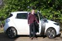 Paul Burall with his Renault Zoe - he rents the battery which keeps the costs down