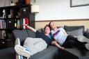 Liam Heitmann-Rice with friend Yvonne in her apartment in Cologne. Photo: Liam Heitmann-Rice