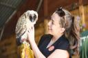 EDP reporter Ellie Pringle with Snowy the Owl from the the Fritton Own Sanctuary. Picture: Ian Burt