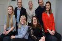 Directors Rebecca Headden, front 2nd right, and Ruth Harding, front 2nd left, with their team at their Future50 company RThirteen Recruitment. Chelsea Howell, left, recruitment administrator; Jess Harber, right, resource specialist; and back row from