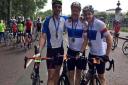 Charlie Bircher with friends at RideLondon. Submitted