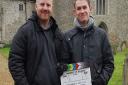 Filmmaker Matt Long with director Danny Cotton on the set of Soldiers of Embers. Submitted