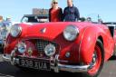 1955 Triumph TR2 on show at the North Norfolk Classic Vehicle Club's annual St George's Day run.
