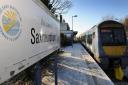 A train pulls out of Saxmundham Station - but should timetables be better connected to those of rural bus services?