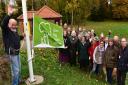 The official raising of the Green Flag on the new flagpole at Halesworth Town Park. PHOTO: Nick Butcher