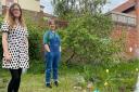 Green Party city councillor Ash Haynes (left) and Amanda Fox, who lives near King Street, Norwich, in the former Rose Lane Community Garden