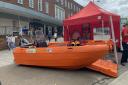 The lifeboat was stationed on All Saints Green, Norwich, on Saturday.