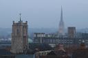 Overlooking Norwich across the rooftops at the top of St Giles car park. Picture: Val Bond