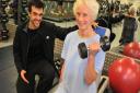 70-year-old Anastacia Sullivan has become an inspiration to others at her gym as she has regular sessions with her personal trainer Xavier Gomez.Picture by SIMON FINLAY.