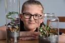 Olly Champion, 11, from Wymondham, who has launched his own business making plant-based ornaments called Olly's Terrariums. Picture: Denise Bradley