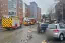 Six fire crews attended a fire in a first-floor flat in Parmentergate Court in St John’s Street