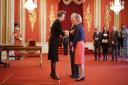 David and Ruth Southgate of Hellesdon receive their MBEs from the Princess Royal at Buckingham Palace for services to charity and to the community in Norwich