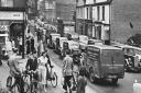 A traffic jam in St Andrews Street in Norwich