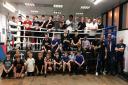 Lord Mayor of Norwich, James Wright, second from right, visited Norwich Lads Amateur Boxing Club in his role as president