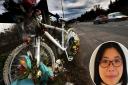 A tribute bike was left outside Oxford Parkway railway station after the death of cyclist El Len Tham, also known as Ellen Moilanen