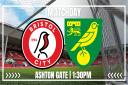 Norwich City travel to Ashton Gate to face Bristol City this afternoon.