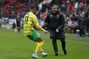 David Wagner makes a beeline for Adam Idah after Norwich City's match-winner sunk Bristol City 2-1 in the Championship