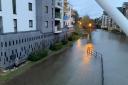 New images show flooding along the River Wensum near the Novi Sad Friendship Bridge