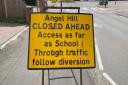 A typo on an Angel Road closure sign has sparked amusement for city folk