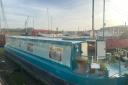 Ray of Sunshine is a two-bedroom barge for sale on Ferry Quay in Woodbridge at a £128,000 guide