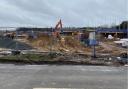 The view from Green Lane West as construction work continues for new development in Rackheath