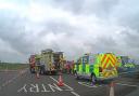 Four people were taken to hospital following a crash on the A47 near Acle.
