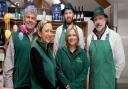The Pantry at Intwood Farm, outside Norwich. Pictured from left are managers Nigel and Camilla Darling, butchers George Davies and Andy Platten, and staff member Jenny Blackmore (front)