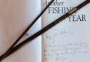 John Wilson’s rod, photographed over the signed copy of Another Fishing Year which he gave John Bailey on his 60th birthday