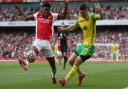 Milot Rashica in action during Norwich City's 1-0 loss at Arsenal in September